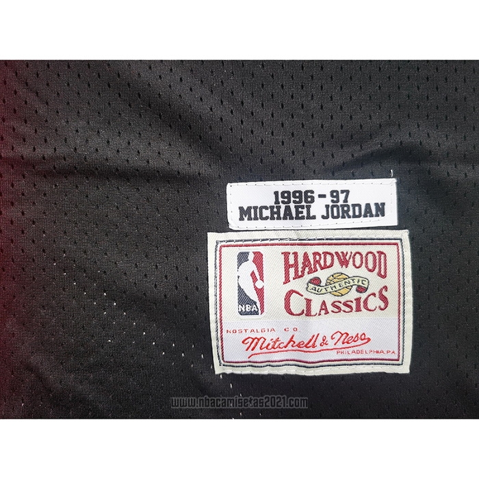 Camiseta Chicago Bulls Michael Jordan #23 Split Negro Rojo